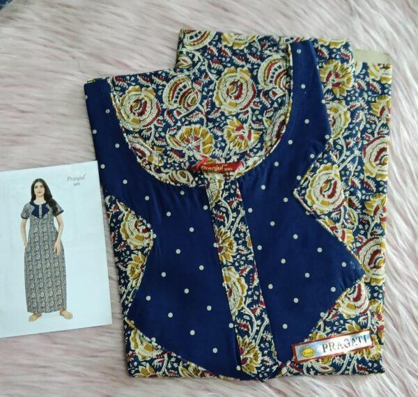 Blue colour with floral pattern