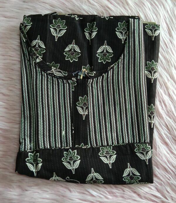 Black with floral design nighty