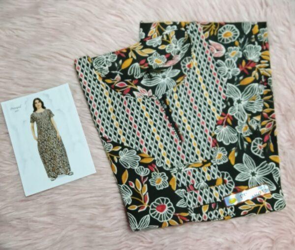 Black with floral design nighty