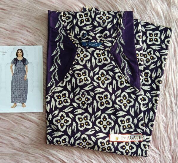 Purple with floral nighty