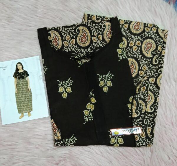 Black with Paisley pattern nighty