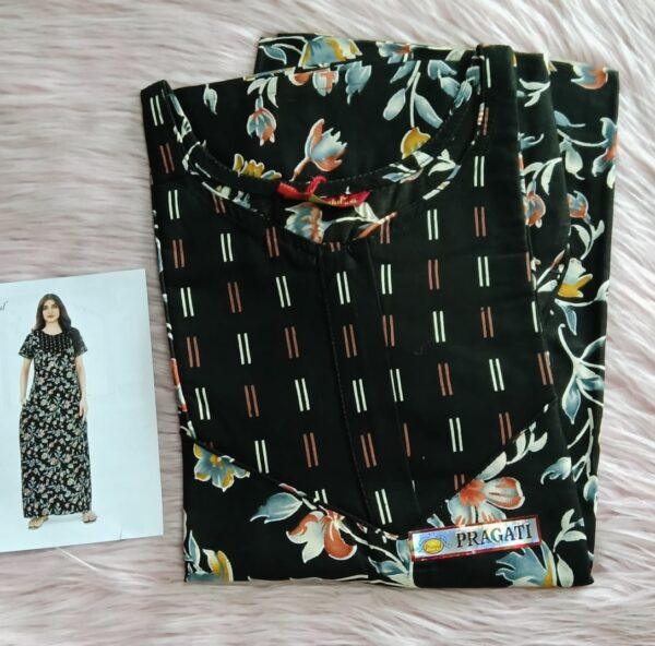 Black with floral design