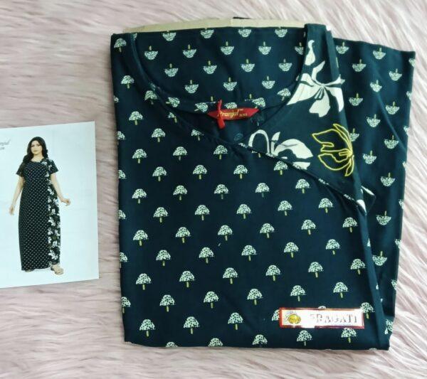 Ramar gereen with floral pattern nighty
