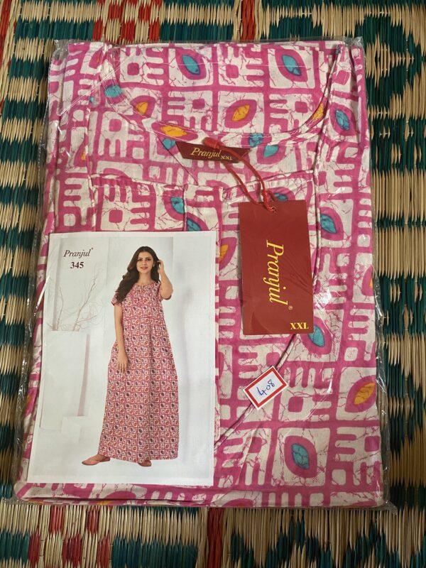 Pink with mandala pattern nighty