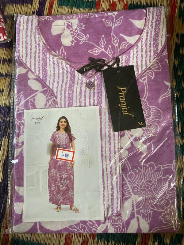 Lavendar with floral nighty