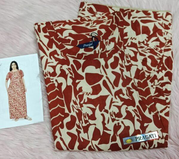 Cream colour with floral pattern nighty