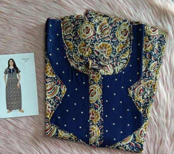 Blue with floral pattern nighty