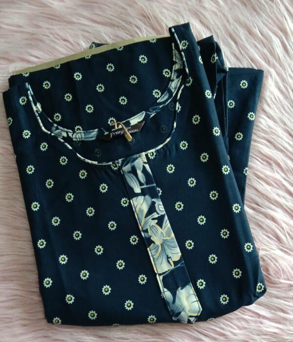 Blue with dotted design nighty
