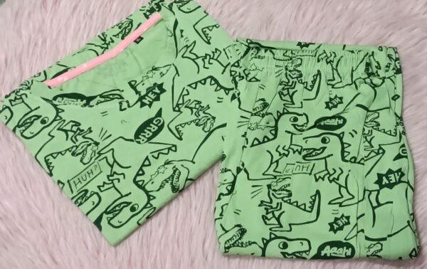 Green dino pyjama set -XL