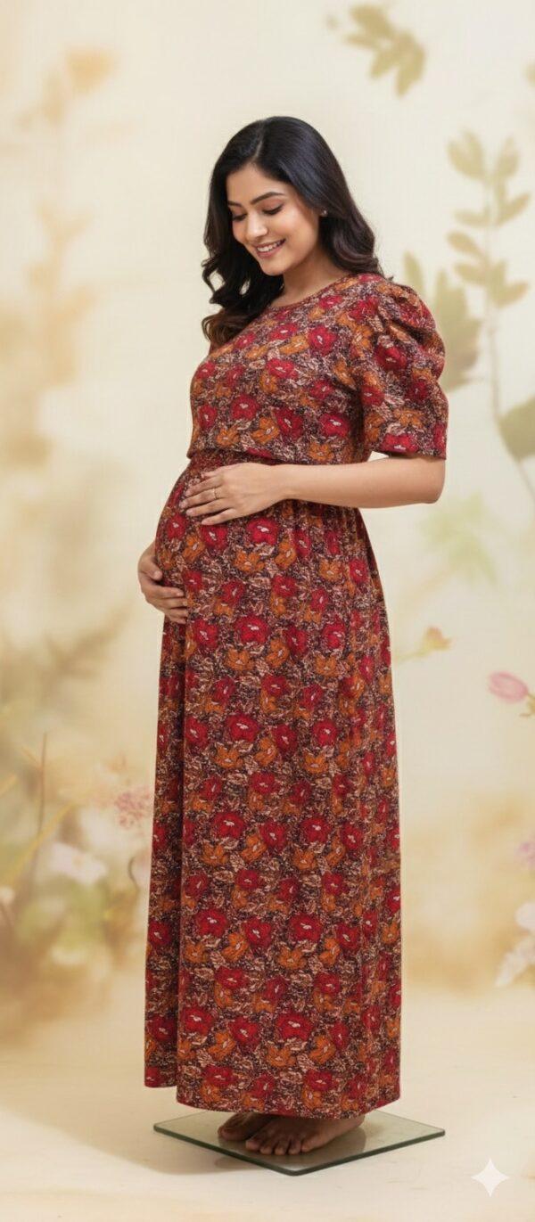 floral pattern calf length-47 inches