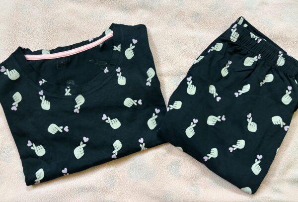 Black colour pyjama set - XL