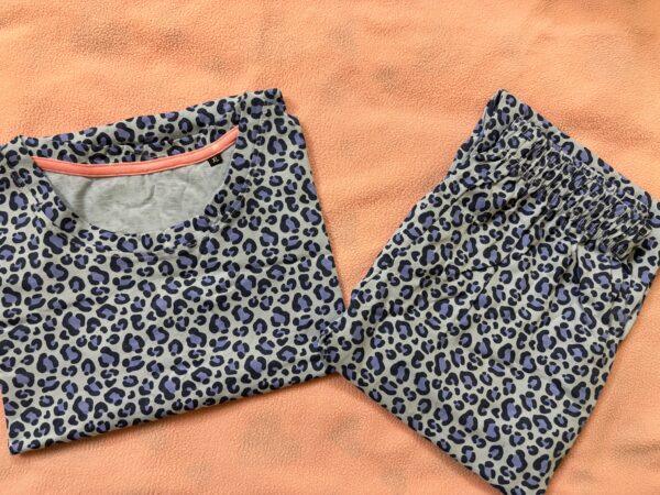 Blue with lepord pattern pyjama set - XL