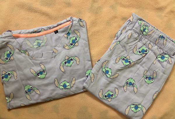 Purple with cartoon pyjama set - XL