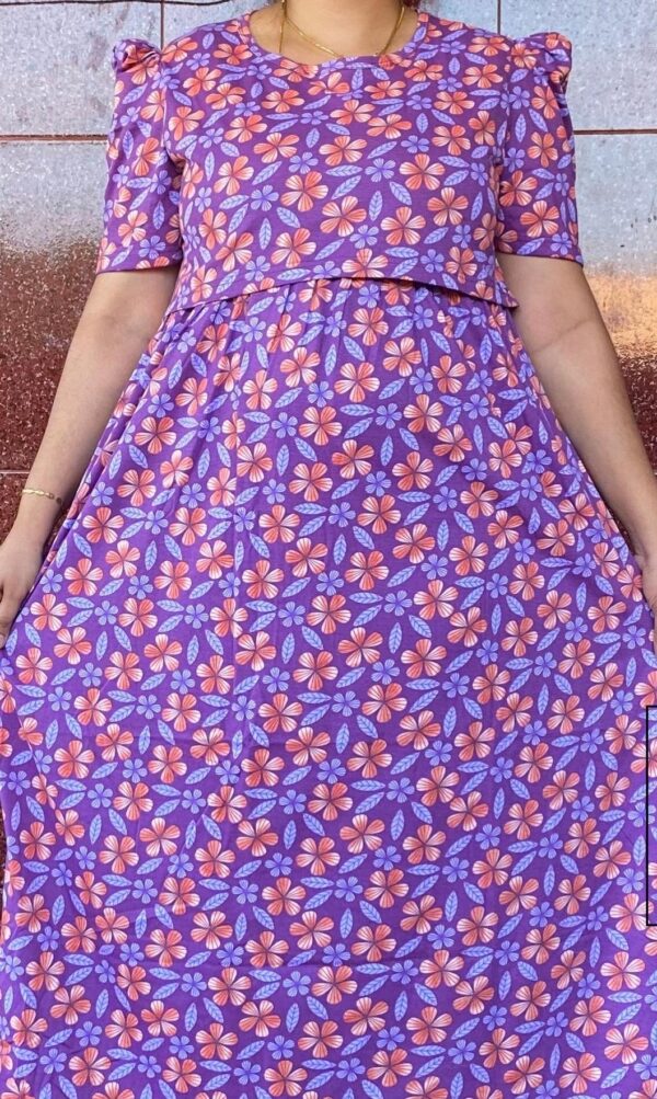 Floral maternity maxi full length-50inches