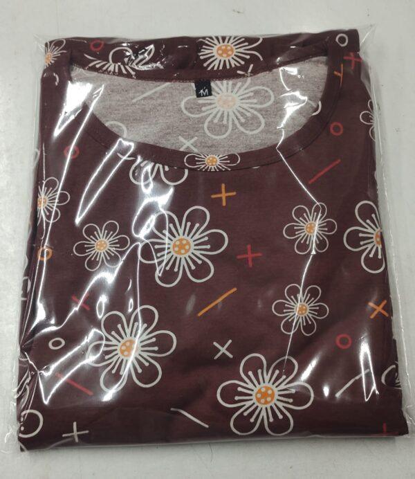 Brown with floral maternity maxi full length-50inches