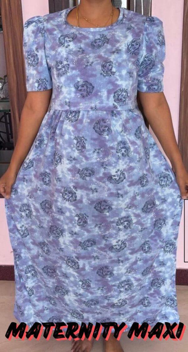 Doll pattern maternity maxi full length-50inches