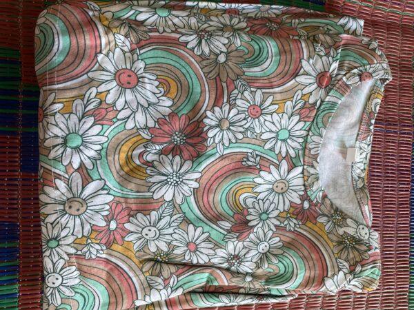 Rainbow&floral pattern maternity maxi full length-50inches
