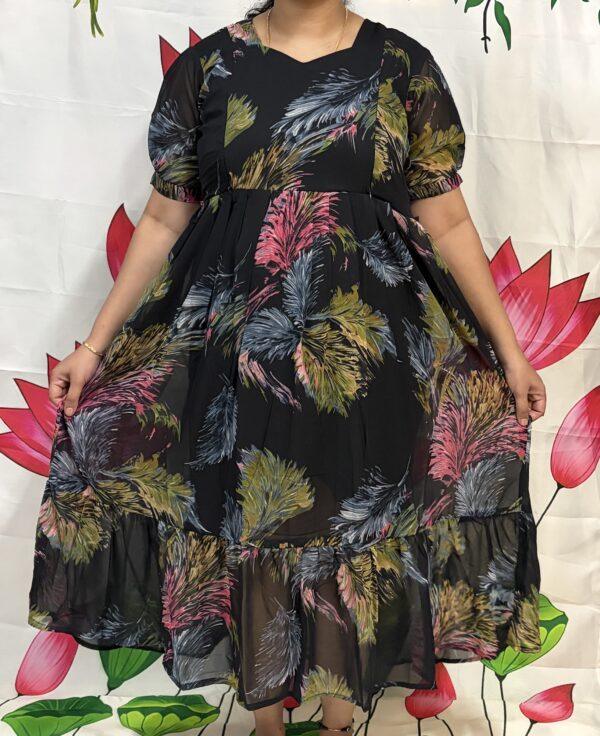 Black georgette Maternity Kurti