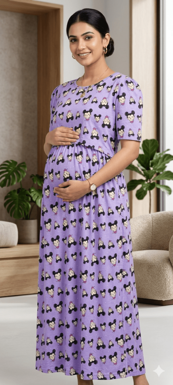 Violet cartoon pattern full length-52 inches