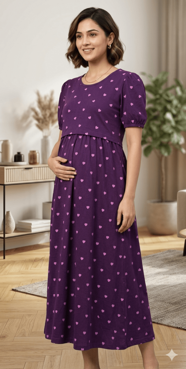 Purple heart full 52 inches maxi