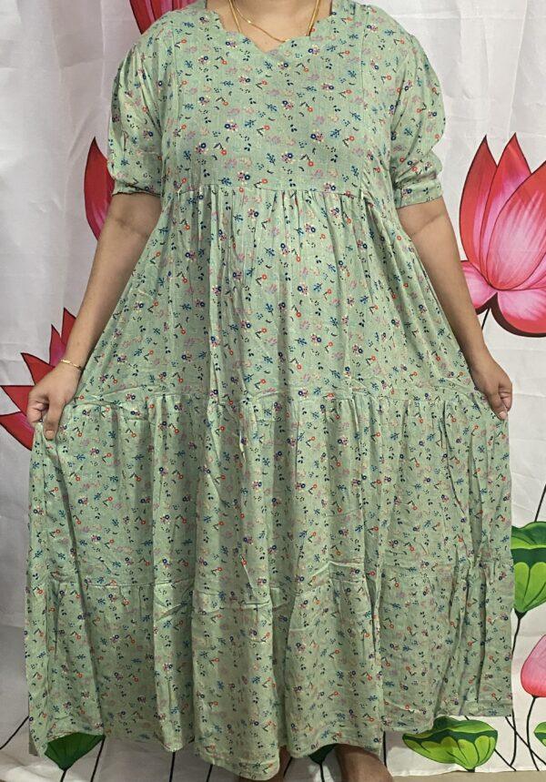Sage green floral Maternity Kurti