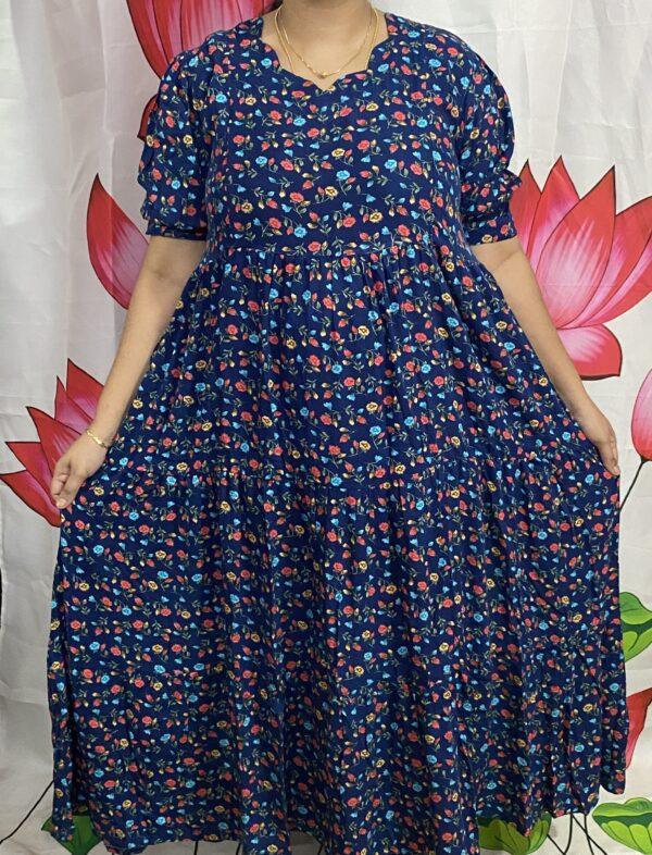 Navy blue floral Maternity Kurti