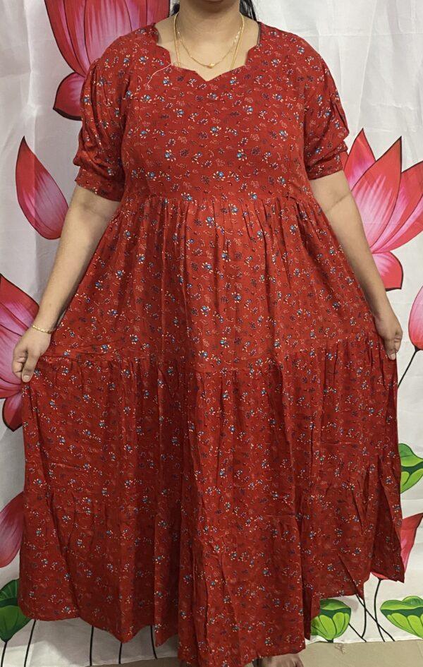 Red floral Maternity Kurti