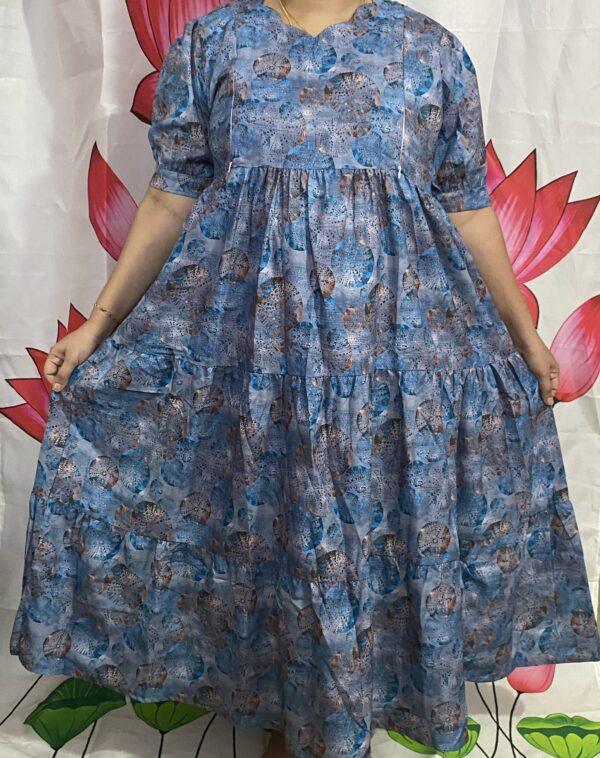 Blue circle Maternity Kurti