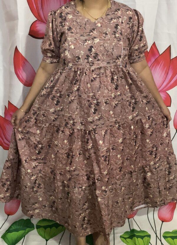 Vintage Brown floral pattern Maternity Kurti