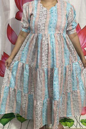 Blue and peach Maternity Kurti