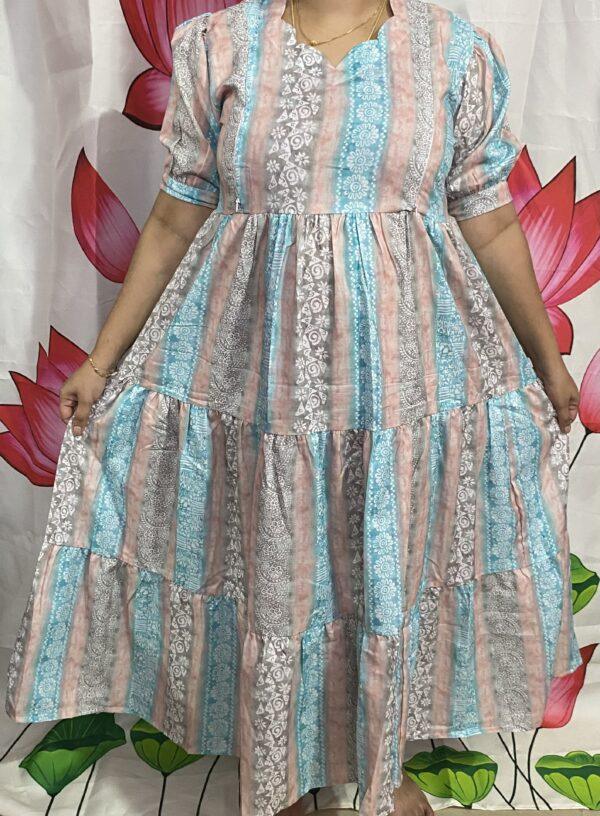 Blue and peach Maternity Kurti