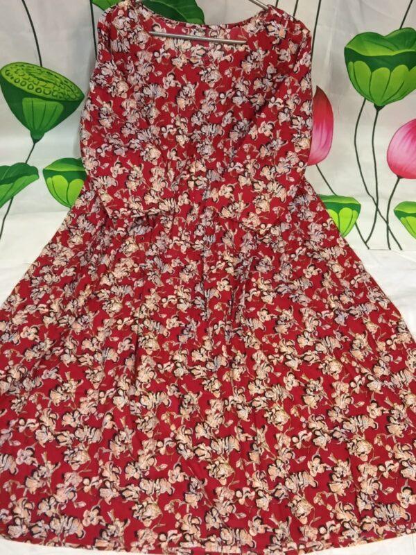 Red floral cotton feeding tops