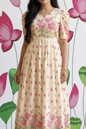 Sandal floral feeding frock